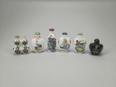 (6) Chinese Porcelain Snuff Bottles.