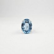 14K White Gold Cocktail Ring with Oval Step Cut Spinel.