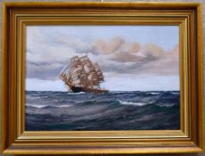 Montague Dawson Oil on Canvas, Homeward Bound.