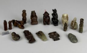 Sammlung kleiner Jadefiguren 14 St.