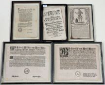 4 Patente und Verlautbarungen von Fridrich Wilhelm v Preussen 1710ff.