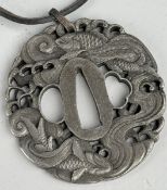 Tsuba mit Koi Karpfen