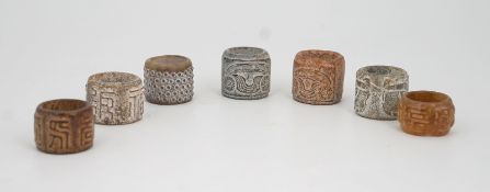 Sammlung Bogenschützenringe/Daumenringe 7 St.