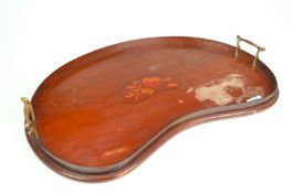Butlers Tray - viktorianisch Bronze und Intarsien