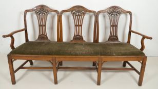 Dreisitzer-Bank Hepplewhite/Chippendale 18. Jh.