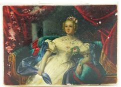 Tabatiere aus Perlmutter mit Lupenmalerei,Wien(?) um 1840