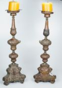 Pärchen Barocker Altarleuchter getriebenes Kupferblech ca 1740
