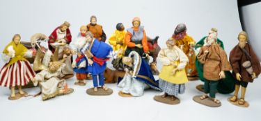 Grosse RUCO Krippe von Ruth Cox ca. 28 Figuren Handarbeit