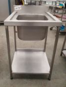 Single Bowl Sink 