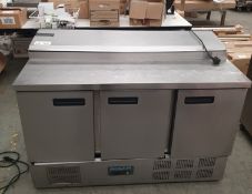 3 Door Prep Fridge 