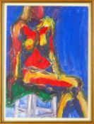Angela LYLE (1946) Seated Nude