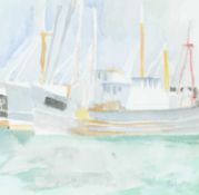 Peter ELLERY (1932-1996, Founder of Tremaen Pottery) Penzance Boats