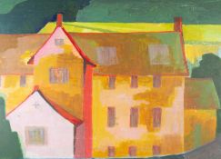 20th Century oil on board Houses