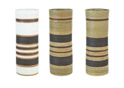 Sarah BUTLER and Martin CLARK Three Cylindrical Vases