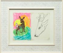 Sven BERLIN (1911-1999) Deer (Two Studies)