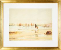 J. Le BRETON (20th Century) Newlyn Harbour