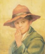 Smoking Boy in Red Hat