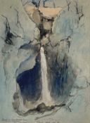 Edmund GILL (1820-1894) Waterfall in Wethercote Cave, near Ingleton, Yorkshire