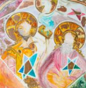 Brenda MONEY (1930-2021, Cyprus School of Art) Ayii Peteres (Holy Fathers)