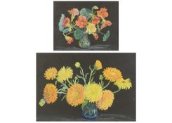 Bess DEFRIES BRADY (XIX-XX) Two Floral Still Life Works