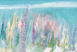 Jim WHITLOCK (1944) Lupins on Lake Tekapo - New Zealand