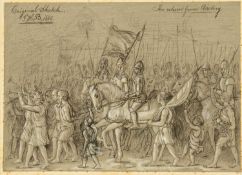 19th Century Military Scene The Return From Victory