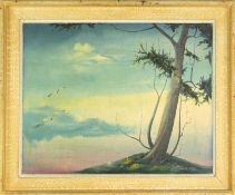 George Leslie REEKIE (XX) Lone Tree with Swooping Gulls