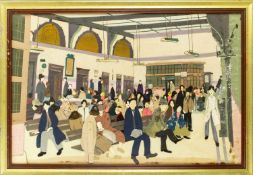 Follower of Laurence Stephen LOWRY Ancoats Hospital Outpatients' Hall