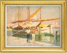 Attributed to Richard Archibald RAY (1884-1968) Unloading Sugar, Venice