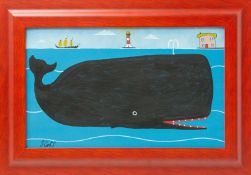 Stephen CAMPS (1957) A Whale, a Boat, a House and a Lighthouse
