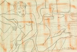 Barbara TRIBE (1913-2000) Julie - Nude With Cushions (1959)