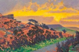 Carole PAGE-DAVIES (1955) Showers At Sunset, North Coast Road