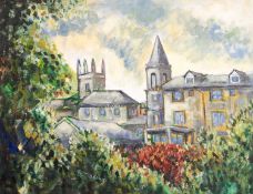 Ray BARRY (1931-2022) Town View Through Foliage