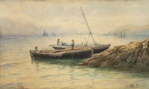 John Clarkson Isaac UREN (1845-1932) Discussing the Catch of the Day