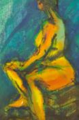 Angela LYLE (1946) Seated Nude