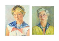Edna D. BRIDGE (1900-1982) Two Portrait Studies