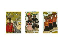 Elma PRATT (1888-1977) Three Works from Mexico in Colour