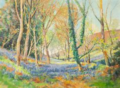 Follower of Samuel John Lamorna BIRCH Valley with Bluebells