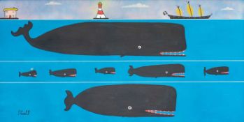 Stephen CAMPS (1957) Whales on the Ocean Highway