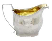 A George III silver large cream jug by Peter & William Bateman.