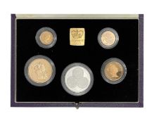 A United Kingdom Gold Proof Sovereign Pistrucci Centenary Collection 1893-1993 set.
