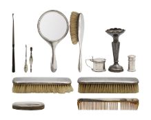 A selection of hallmarked silver items.