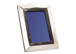 A good George V silver and tortoiseshell photograph frame by Henry Matthews.