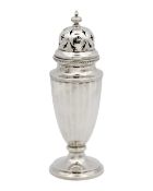 A George V silver pedestal caster.