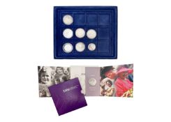 Set of four silver proof 20 crown coins from the Olympic Commemorative Coin collection.