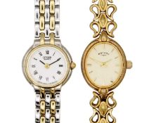 Two ladies' bracelet wristwatches.