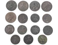 GB 18th century copper halfpennies and pennies.