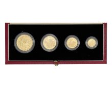 A GB 1993 Britannia Gold Proof Collection set of four coins.