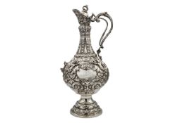 An impressive Edwardian silver 'Armada ewer' by Elkington & Co.