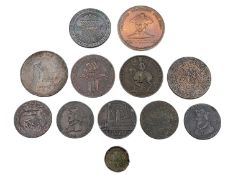 GB 18th-19th century copper tokens and medallions.